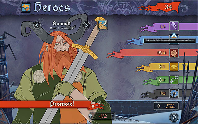 You could advance one of your heroes to the next level - Journey to Vedrfell | Chapter 1 - Chapter 1 - The Banner Saga Game Guide
