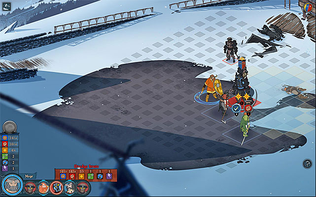 Aim at weakening the armor of the biggest monster - Vedrfell | Chapter 1 - Chapter 1 - The Banner Saga Game Guide