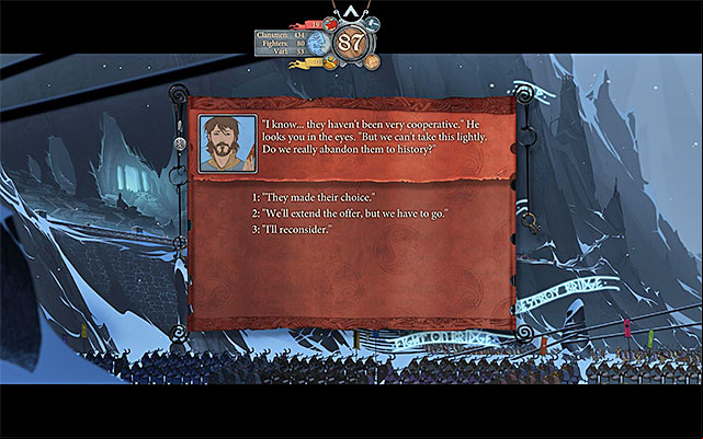 You can ignore problems of giants and leave the town right away - Einartoft | Chapter 5 - Chapter 5 - The Banner Saga Game Guide