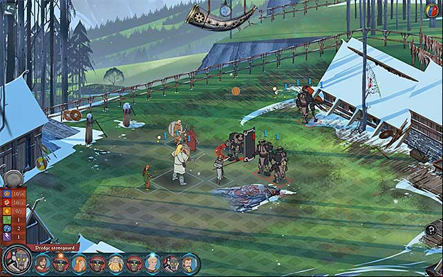 Dredge Stoneguard is able to push away other creatures - Skogr | Chapter 2 - Chapter 2 - The Banner Saga Game Guide