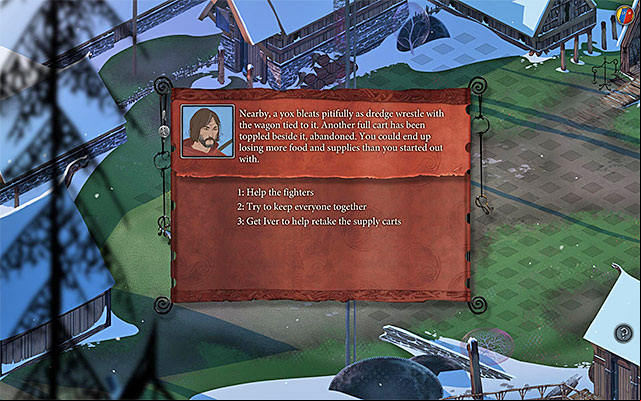 End of the visit in Skogr for variant C - Skogr | Chapter 2 - Chapter 2 - The Banner Saga Game Guide