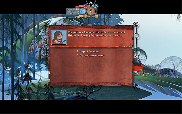 You can examine huge rock - Journey to Frostvellr | Chapter 2 - Chapter 2 - The Banner Saga Game Guide