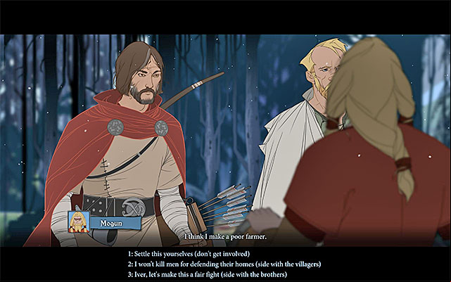 The conflict can be solved in several ways - Journey to Frostvellr | Chapter 2 - Chapter 2 - The Banner Saga Game Guide