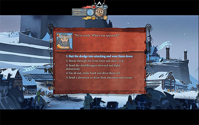 Possible choices - Ridgehorn | Chapter 3 - Chapter 3 - The Banner Saga Game Guide