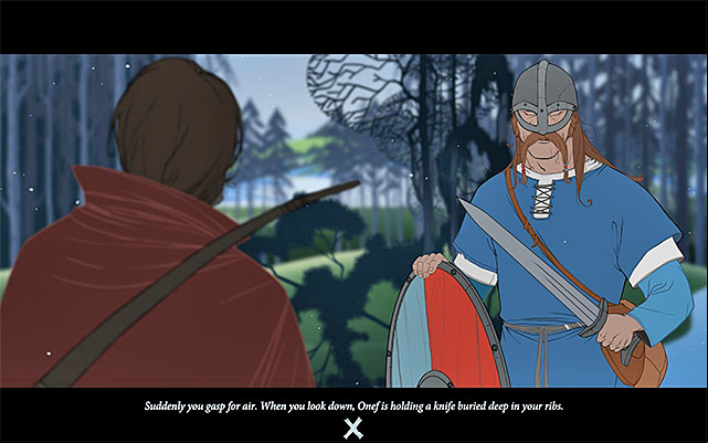 Onef will betray trust of Rook and the rest of the party - Journey to Boersgard | Chapter 6 - Chapter 6 - The Banner Saga Game Guide