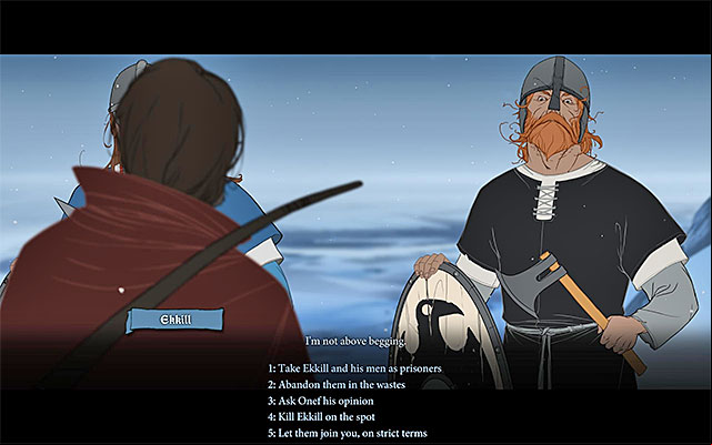 Ekkill may be a member of the caravan from the very beginning, or the option to him will appear later on - The more important decisions | Lists - Lists - The Banner Saga Game Guide