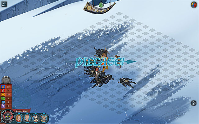 Only in the Pillage Mode the stronger side gets advantage in the order of turns - Moving around the battlefield and order of turns | Combat - Combat - The Banner Saga Game Guide
