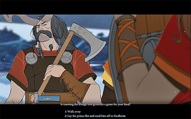 You have to make a decision about fate of prince Ludin - Journey to Ridgehorn | Chapter 3 - Chapter 3 - The Banner Saga Game Guide