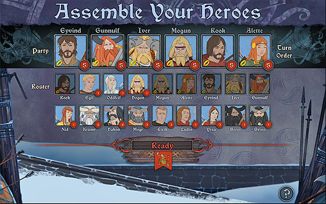 An example make-up of the party for the final battle - Ending 2 | Chapter 7 - Chapter 7 - The Banner Saga Game Guide