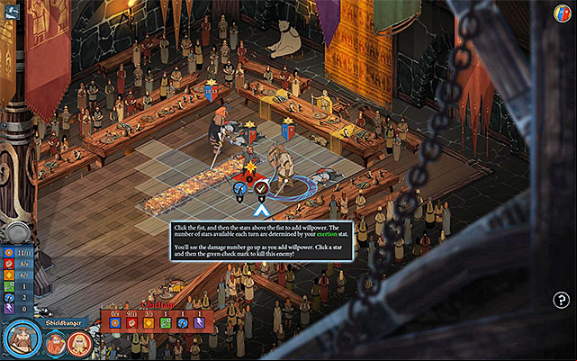 Spending Willpower point allows you to use stronger attack - Prologue | Lists - Lists - The Banner Saga Game Guide