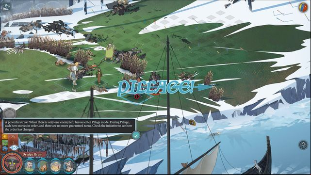 The stronger side of the conflict gains the advantage in the order of moves only in the Pillage Mode - Movement around the battlefield and succession of moves | Combat - Combat - The Banner Saga 2 Game Guide