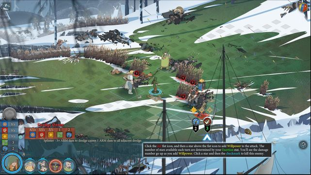 The most frequent use of willpower is to enhance attacks - Using willpower | Combat - Combat - The Banner Saga 2 Game Guide