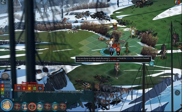 You cannot make your own decisions in the first fight of the tutorial. - Prologue | Chapter 8 - Chapter 8 - The Banner Saga 2 Game Guide