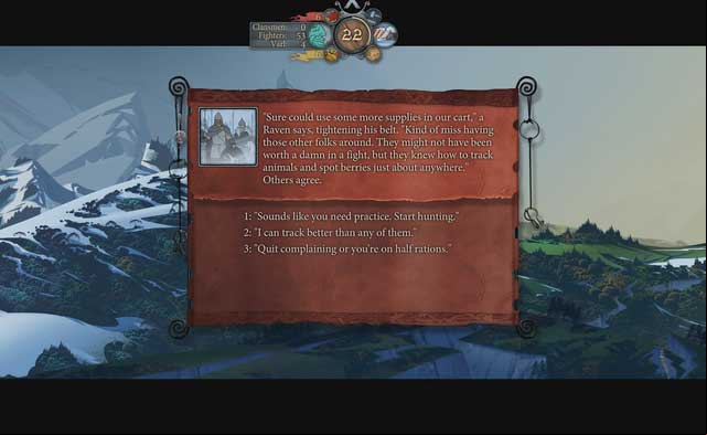 Hunting is the best way of obtaining food for several more days - Road to Bindal | Chapter 9 - Chapter 9 - The Banner Saga 2 Game Guide
