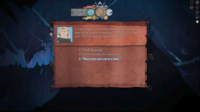 You shouldnt take the risk at the bridge. - The underground journey | Chapter 11 - Chapter 11 - The Banner Saga 2 Game Guide