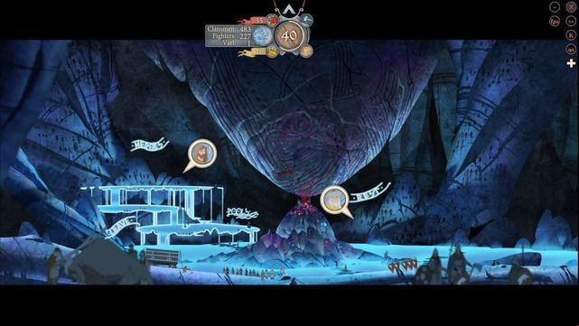 You can talk to the heroes by the springs. - The underground journey | Chapter 11 - Chapter 11 - The Banner Saga 2 Game Guide