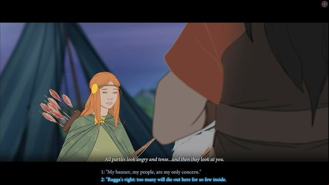 After your arrival in Arberrang, you will witness a strife between the king and Rugga - Arberrang | Chapter 14 - Chapter 14 - The Banner Saga 2 Game Guide