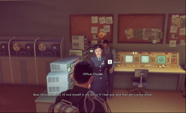 Officer Chulsky may be found in communication room, opposite to Carters office - Base Visit III - Walkthrough - The Bureau: XCOM Declassified - Game Guide and Walkthrough