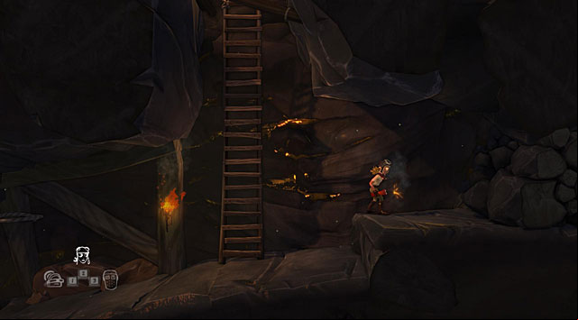 Head down to the miner for the third time and use the filled bucket to grab a stick of dynamite - The Mine - The Cave (generally accessible locations) - The Cave - Game Guide and Walkthrough
