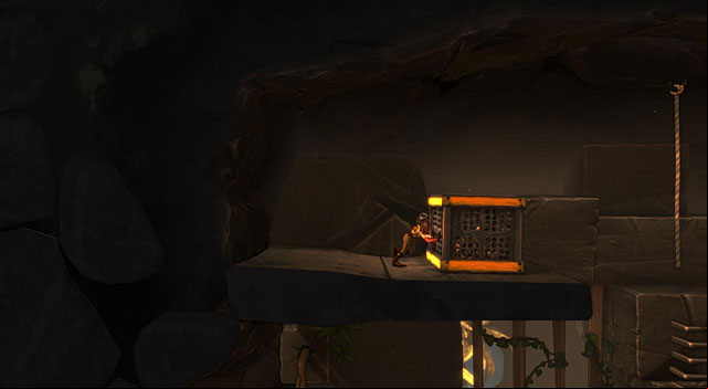 Climb up and drop the cage to the very bottom - The ZOO - The Cave (generally accessible locations) - The Cave - Game Guide and Walkthrough