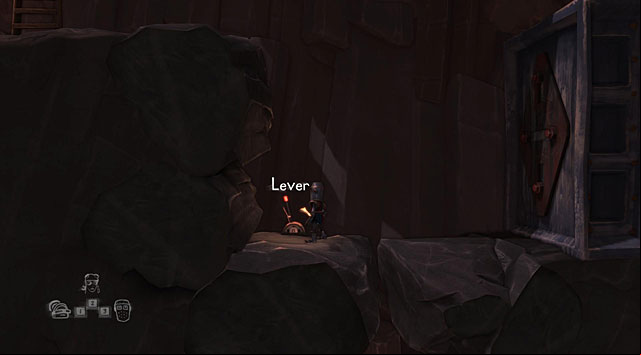 Now move to the place from which you removed water just before and pull the Lever - The Island - The Cave (generally accessible locations) - The Cave - Game Guide and Walkthrough