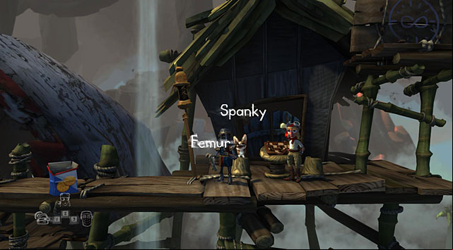 Head to the hermit house with the characters with the parrot as well as the one with the bone - The Island - The Cave (generally accessible locations) - The Cave - Game Guide and Walkthrough