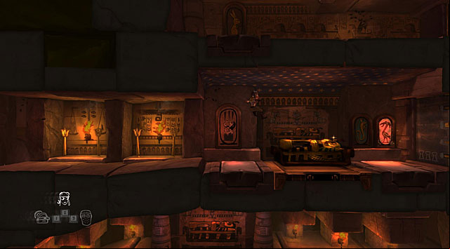 Before the entrance to the sarcophagus chamber, avoid the pressure plate which activates a ceiling trap - The Adventurer - Locations for specific characters - The Cave - Game Guide and Walkthrough