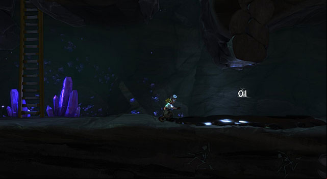 Use the character in the future to take the Bucket from the pedestal below the painting - The Time Traveller - Locations for specific characters - The Cave - Game Guide and Walkthrough