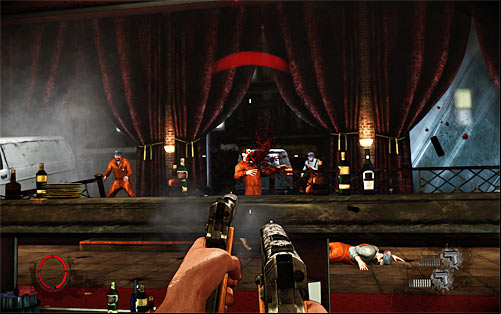 Eventually you have to reach a place, where Vinnie wants to rest and a van breaks through the restaurant wall - Payback - p. 1 - Walkthrough - The Darkness II - Game Guide and Walkthrough