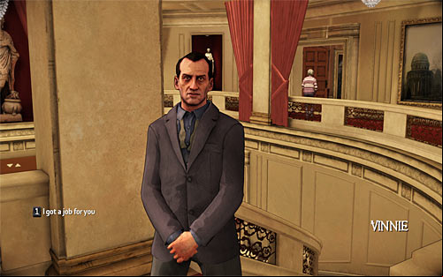 Now go again to the stairs, where you should meet Vinnie waiting for you - The Family - Walkthrough - The Darkness II - Game Guide and Walkthrough