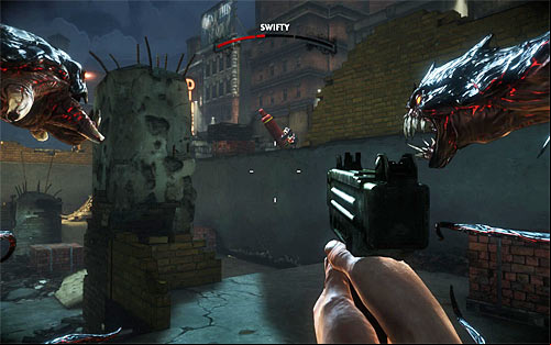 During the breaks between bandits' attacks do not forget about grabbing cylinders brought by darkling - Q and A - p. 2 - Walkthrough - The Darkness II - Game Guide and Walkthrough
