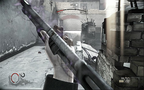 In the final phase of the battle you have to watch out also for attempts to light on your character by a crane lamp (screen above) - Q and A - p. 2 - Walkthrough - The Darkness II - Game Guide and Walkthrough