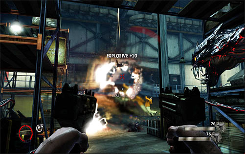 Go to the main warehouse room and be careful because the area is occupied by heavily armored opponents - Q and A - p. 3 - Walkthrough - The Darkness II - Game Guide and Walkthrough
