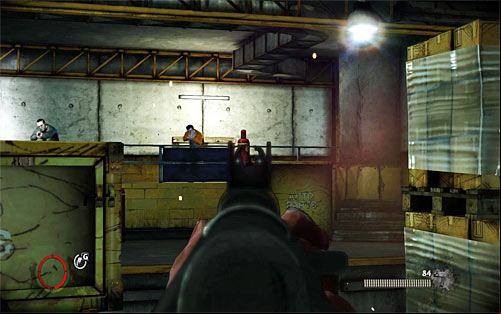 Depending on your preferences you can now return to the place where you've destroyed the generator or use the nearby age and continue your walk through the loading bay - Q and A - p. 3 - Walkthrough - The Darkness II - Game Guide and Walkthrough