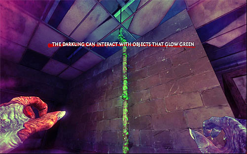 Whether you decided to attack the second guard or by him, go to straight to the door you were ing by before and interact with a tube marked with green, getting to the attic - Strong Silent Type - p. 1 - Walkthrough - The Darkness II - Game Guide and Walkthrough