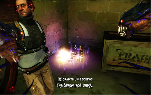 STAY at this place and that's because you'll find here a new relic (Thumb Screws - 11/29) and a Talent Shrine - Deal With the Devil - p. 1 - Walkthrough - The Darkness II - Game Guide and Walkthrough