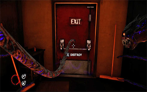 Go inside a new burning floor and deal with another group of enemies, performing same attack as before - Deal With the Devil - p. 1 - Walkthrough - The Darkness II - Game Guide and Walkthrough