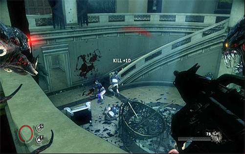 Start the fight, ing that your priority is to eliminate enemies with reflectors - Home Invasion - p. 2 - Walkthrough - The Darkness II - Game Guide and Walkthrough