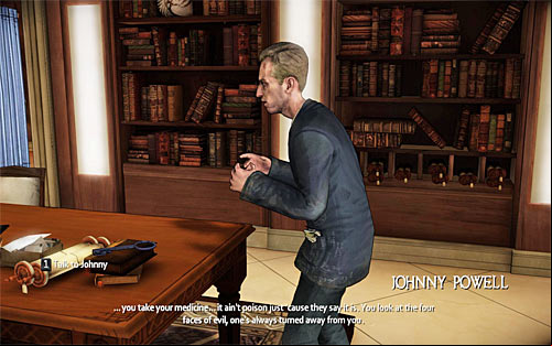 Start a conversation with Vinnie standing at the door (the 1 key) - On The Hunt - Walkthrough - The Darkness II - Game Guide and Walkthrough