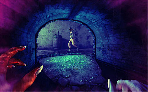 Head to the further part of the cellar, which was empty before but now is patrolled by three persons - Rat in a Maze - p. 2 - Walkthrough - The Darkness II - Game Guide and Walkthrough