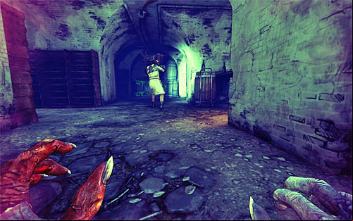Now you have to surprise from behind the last guard with a reflector - Rat in a Maze - p. 2 - Walkthrough - The Darkness II - Game Guide and Walkthrough