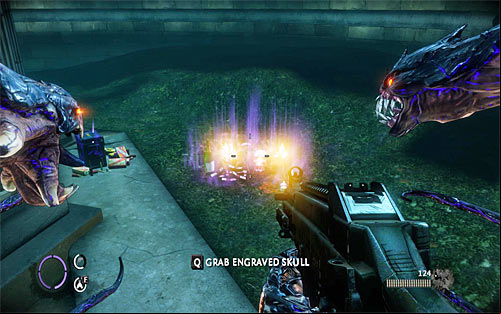 Relic is located at the back of the mausoleum, next to the ammo shed - Relics (14 - 20) - Relics - The Darkness II - Game Guide and Walkthrough