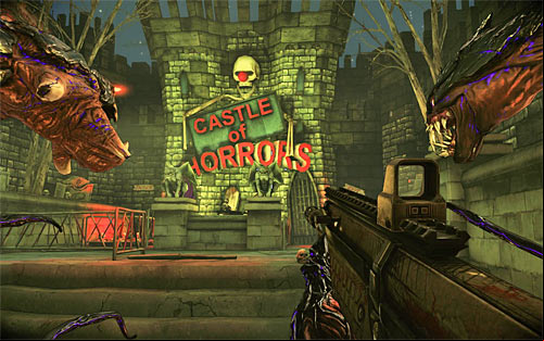 Go inside the Castle of Horrors (screen above) - Relics (21 - 29) - Relics - The Darkness II - Game Guide and Walkthrough