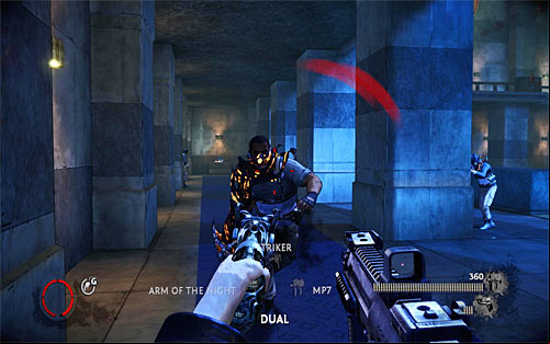 The third battle starts after reaching the large hall, shortly after using of the elevator and it should not be a big challenge - Vendettas campaign - hints - p. 2 - Vendettas - The Darkness II - Game Guide and Walkthrough
