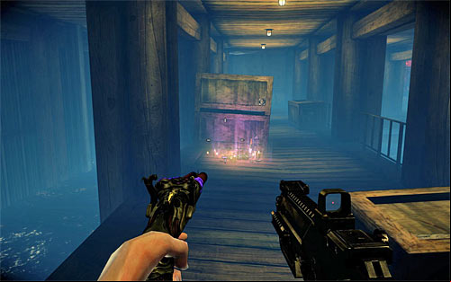 DO NOT GO to offices on the floor but instead jump down to wooden catwalks - Vendettas mode relics - Vendettas - The Darkness II - Game Guide and Walkthrough
