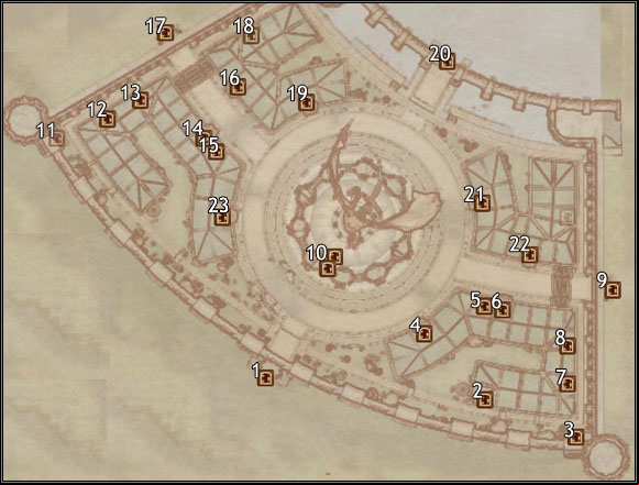 1 - City Isle - Oblivion: Imperial City Temple District map - City maps - The Elder Scrolls IV: Oblivion Game Guide & Walkthrough