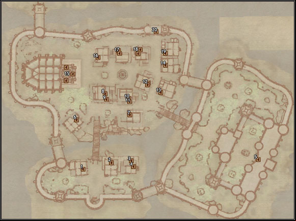 1 - The Lonely Suitor Lodge - Oblivion: Bravil map - City maps - The Elder Scrolls IV: Oblivion Game Guide & Walkthrough