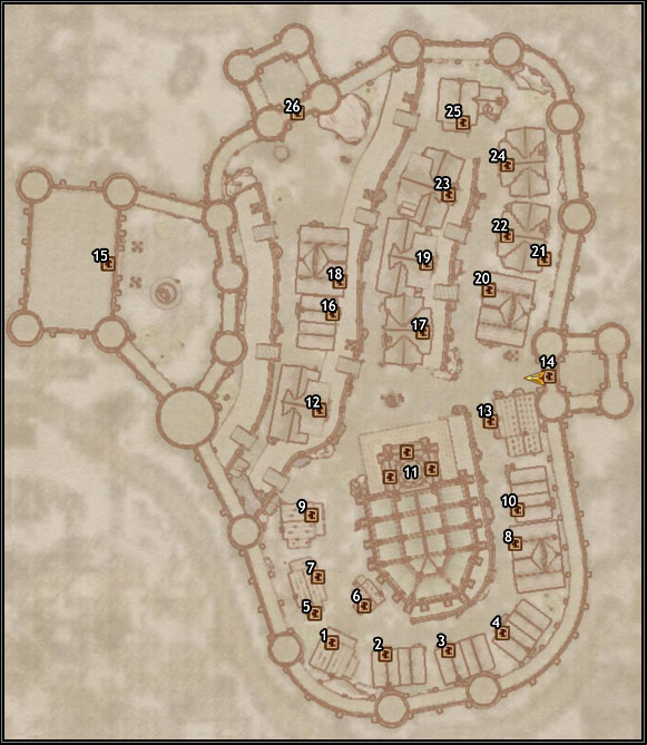 1 - Jearls House - Oblivion: Bruma map - City maps - The Elder Scrolls IV: Oblivion Game Guide & Walkthrough