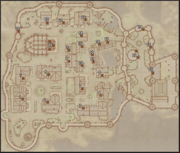 1 - Leyawiin Mages Guild - Oblivion: Leyawiin map - City maps - The Elder Scrolls IV: Oblivion Game Guide & Walkthrough