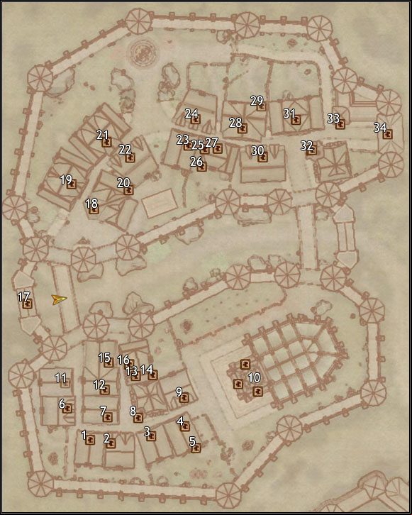 1 - Undena Orethis House - Oblivion: Skingrad map - City maps - The Elder Scrolls IV: Oblivion Game Guide & Walkthrough